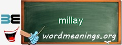 WordMeaning blackboard for millay